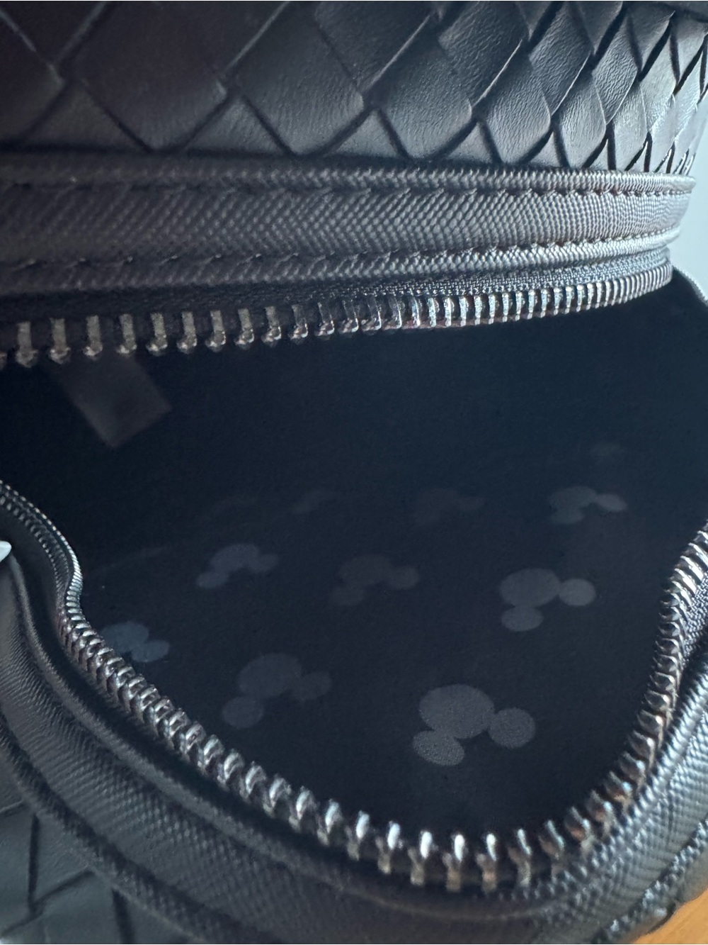 Loungefly Black Woven Mini Backpack with Mickey Ear Detail - USED ONCE - Picture 4 of 4